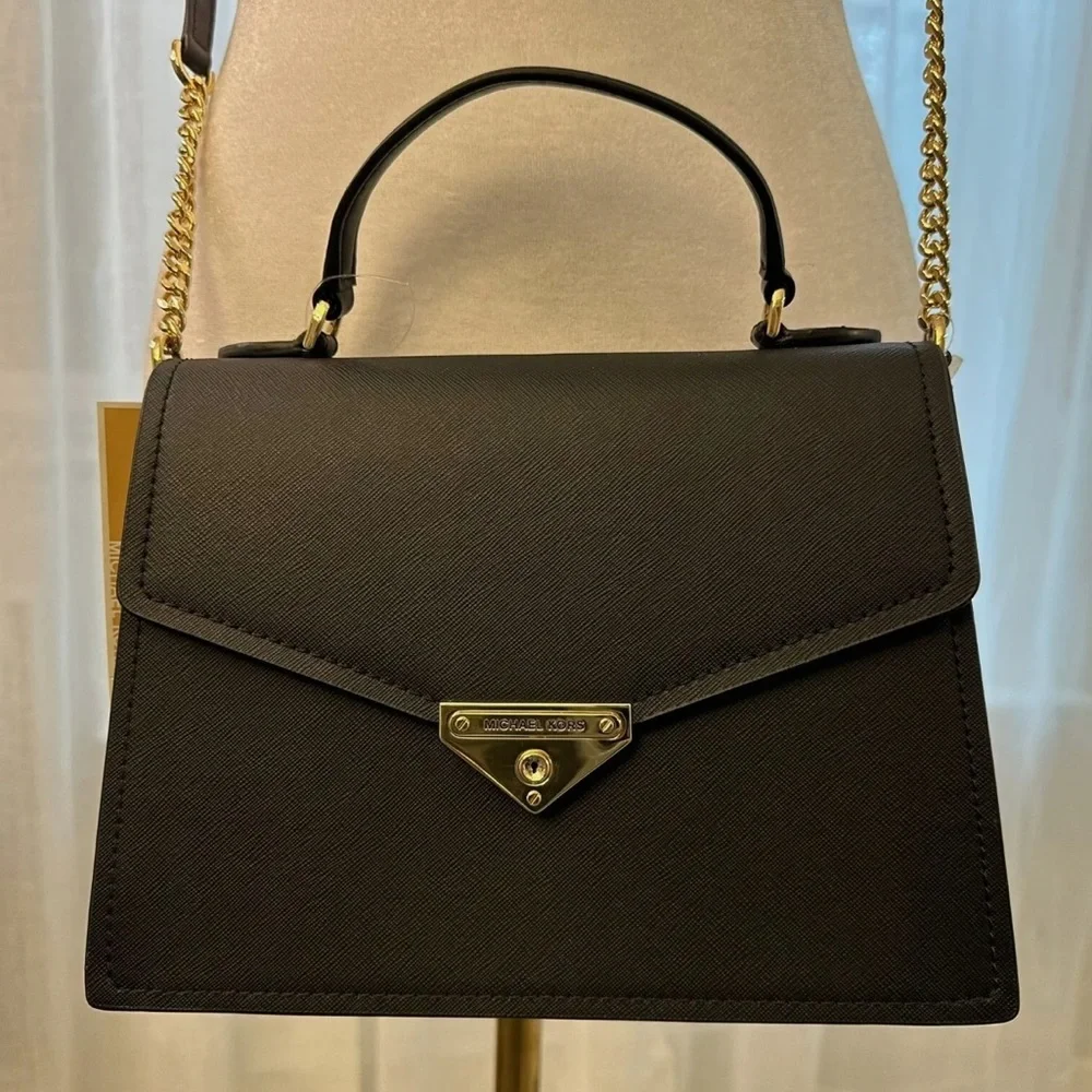 Michael Kors Grace MD TH Satchel black handle or cross body